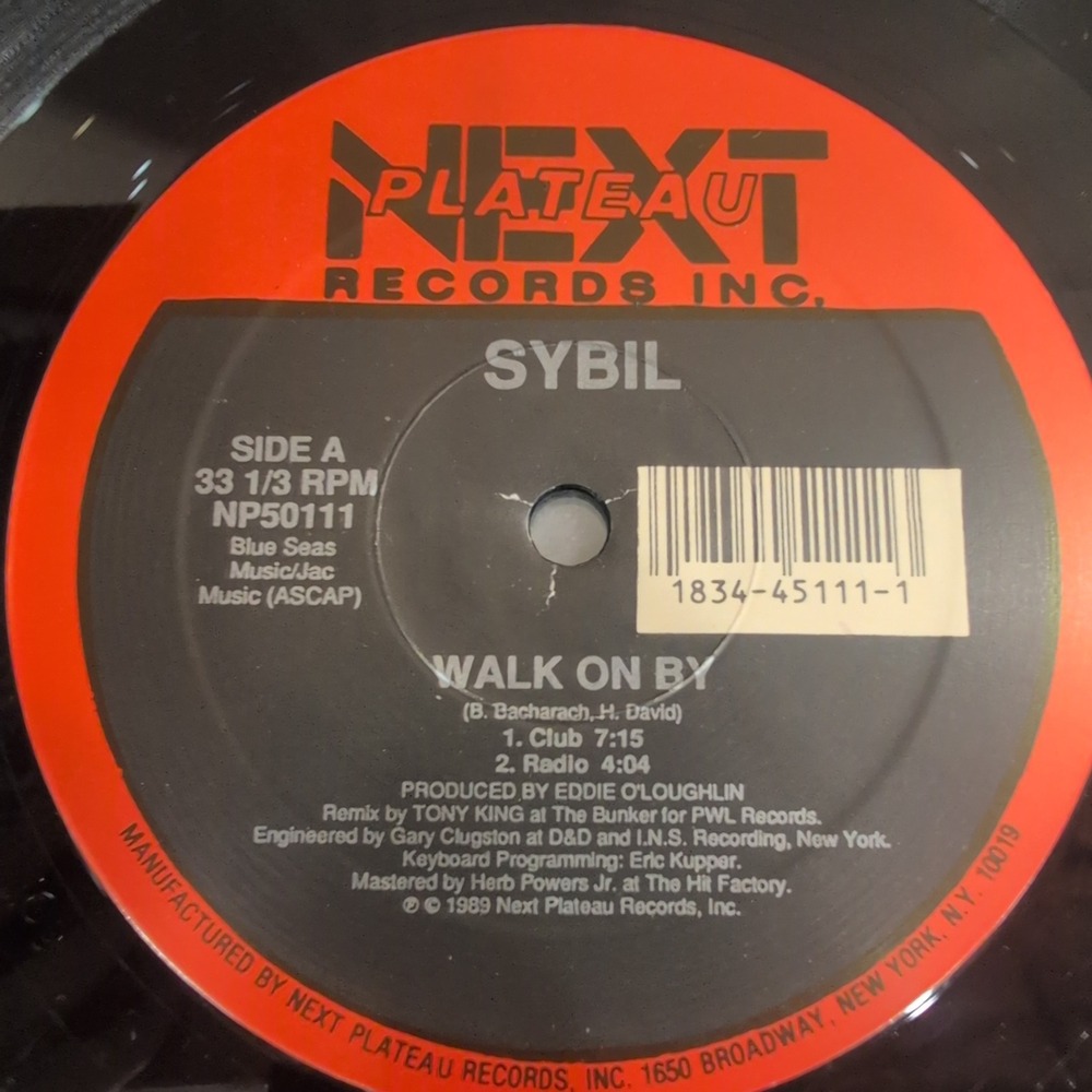 Sybil Walk On By 12" Vinyl Single 1989 Next Plateau NP50111 UK Remix VG+ - Picture 5 of 7